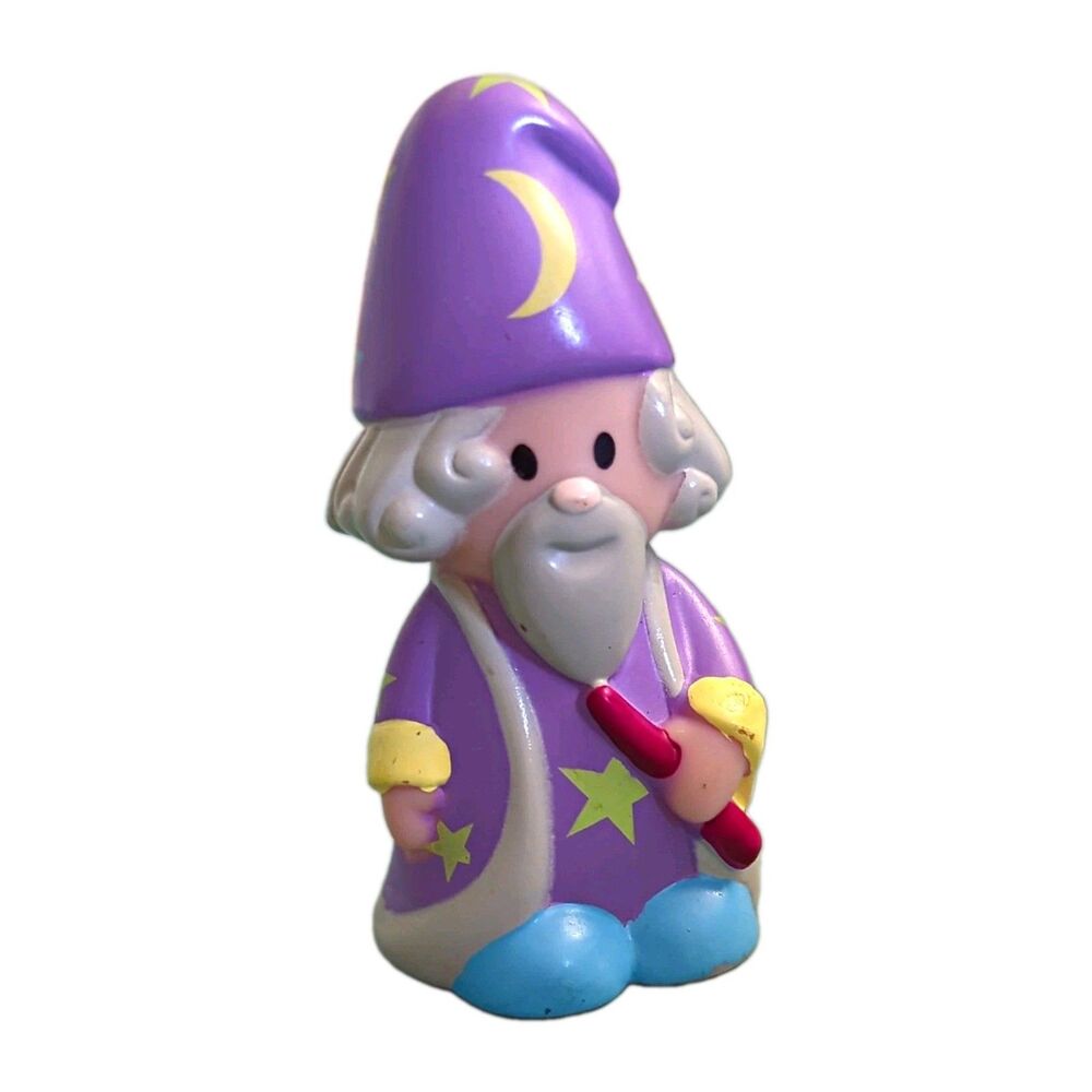 Fisher-Price Little People Wizard Figure Purple Hat & Robe Moon & Stars